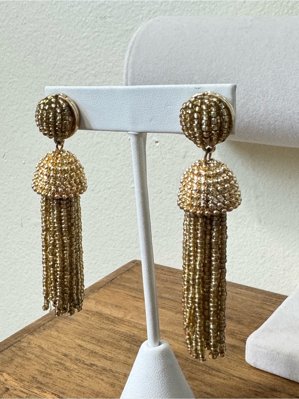BaubleBar Beaded Gold Tassel Earrings